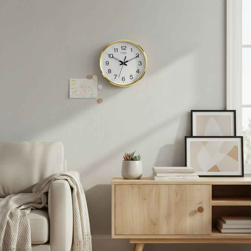 LAIKS Quartz Round Wall Clock – Classic Design