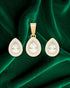 Classic Dewdrop Crystal Pendant Set with Earrings - Sitarahub Sitarahub,