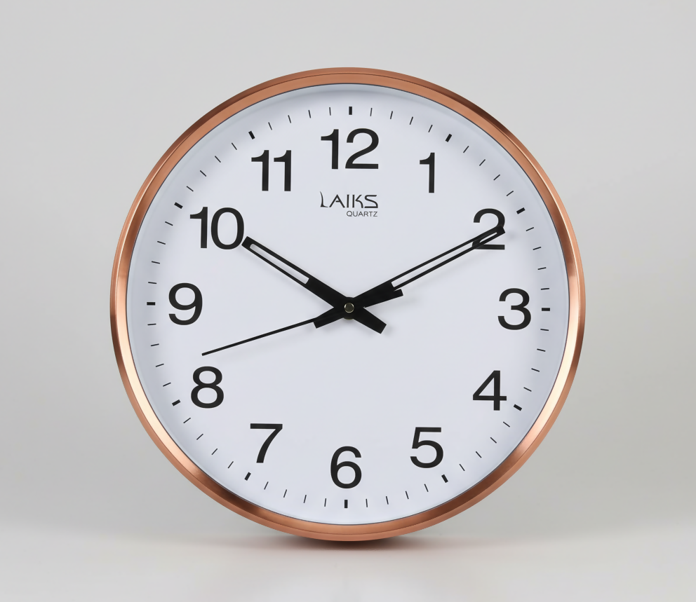 LAIKS Quartz Round Wall Clock – Classic Design