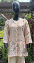 Cotton Silk Embroidered Cord Set Old Rose