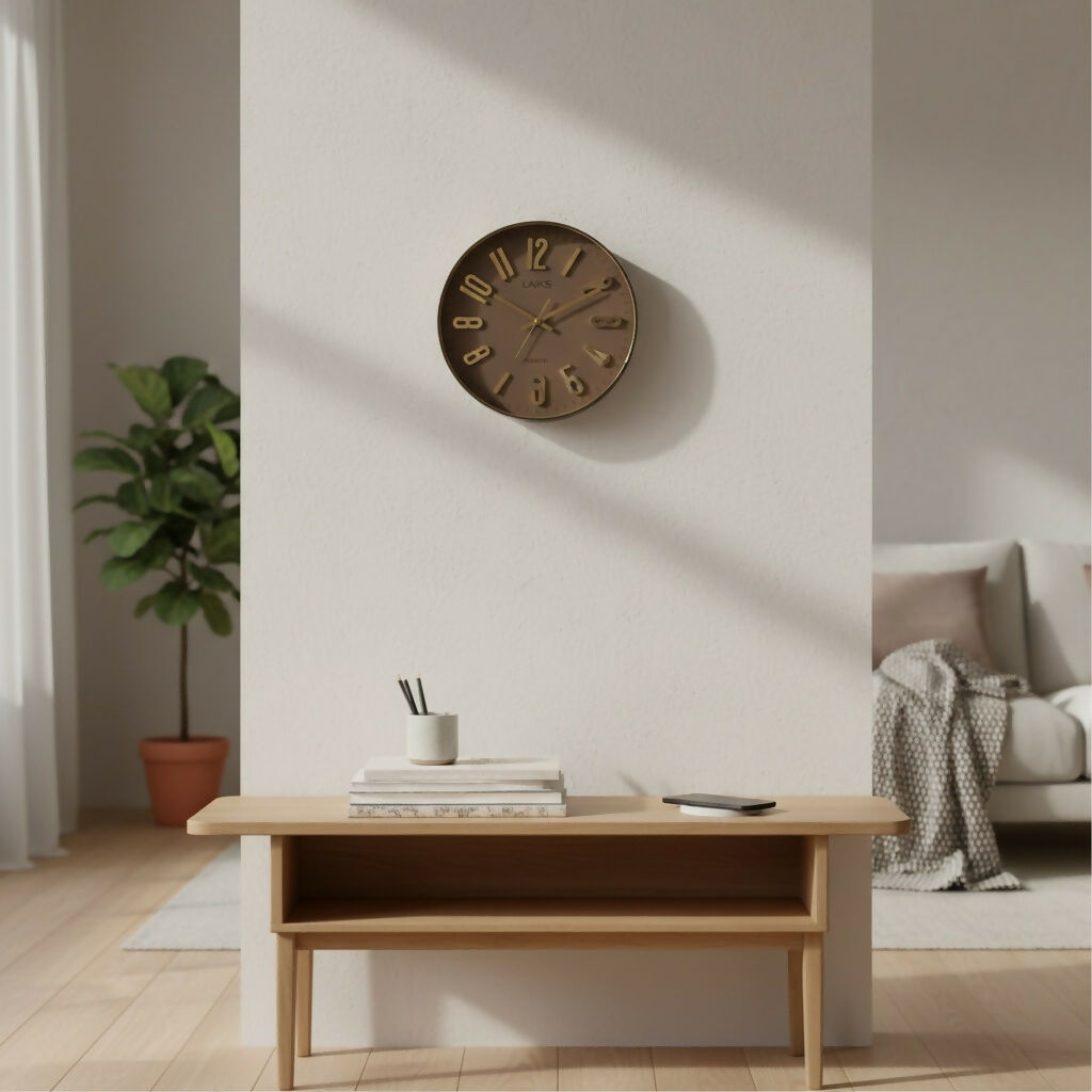 Modern Metallic Number Wall Clock - Sitarahub Sitarahub,