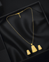 Radiant Gold-Plated Chain Pendant & Earring Set - Sitarahub Sitarahub,