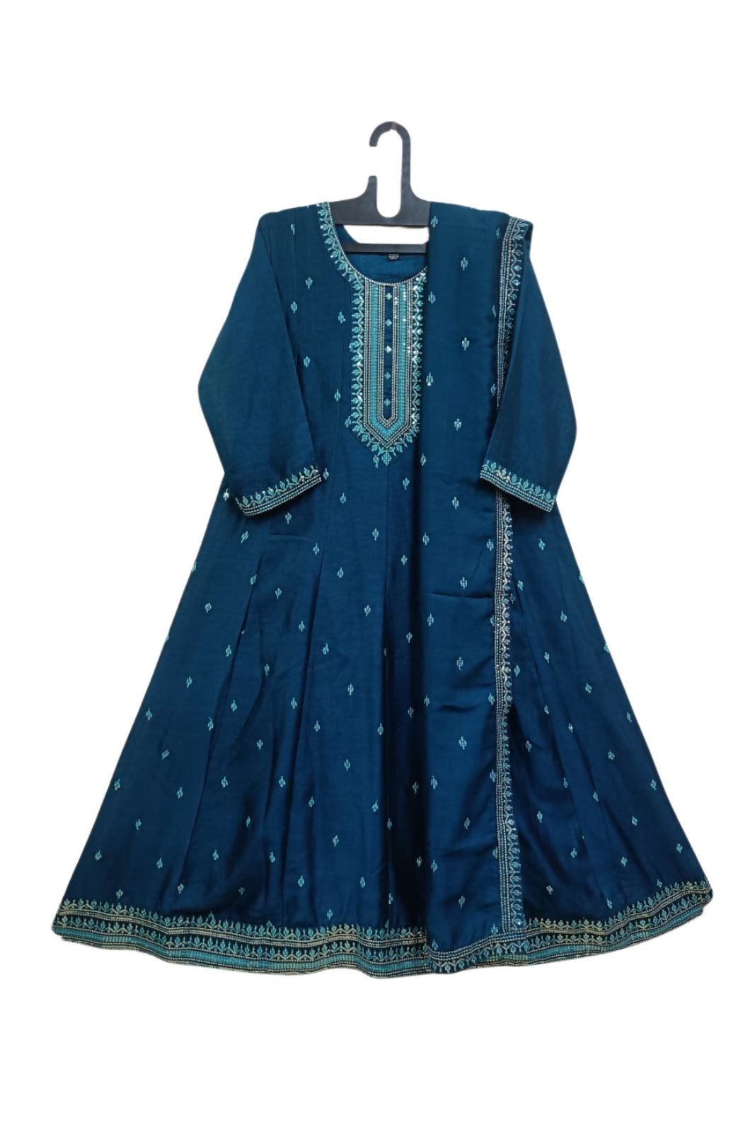 Sailor Blue Anarkali Churidar Suit-2