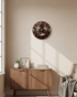 Premium Wooden Gear Wall Clock – Round with Silver Numerals