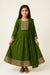 Soldier Green Anarkali Churidar Suit For Girls - Sitarahub