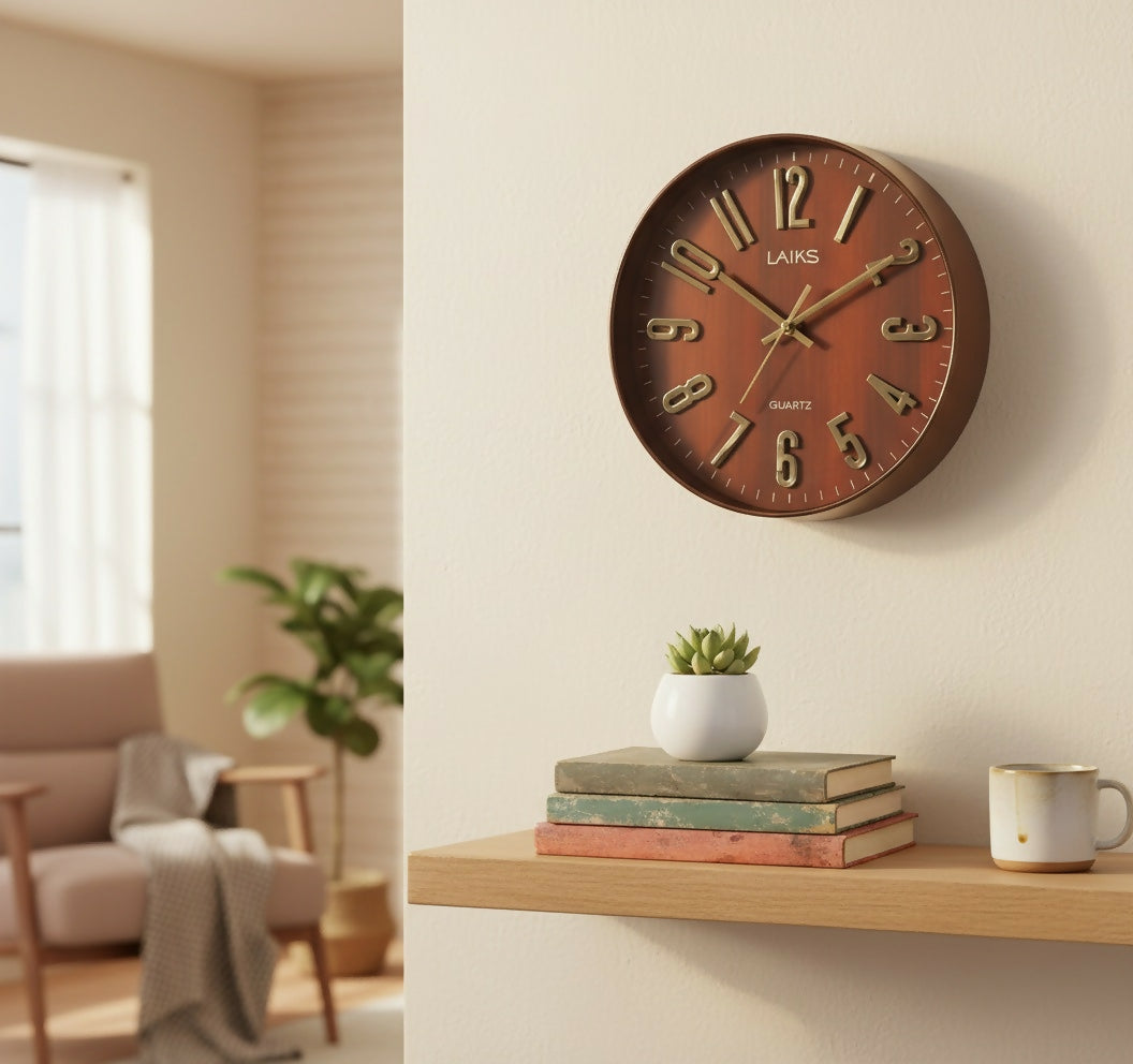 Modern Metallic Number Wall Clock - Sitarahub Sitarahub,