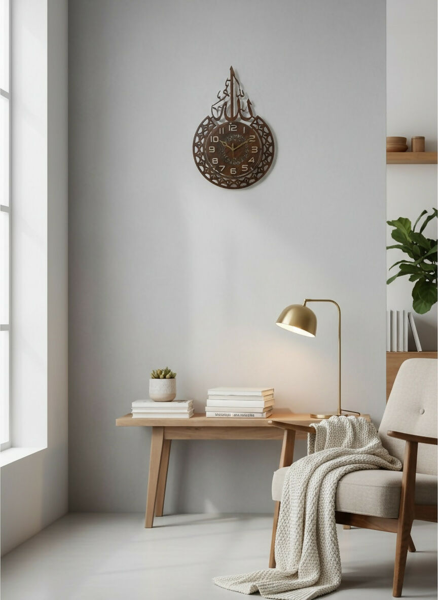 Premium Islamic Wooden Wall Clock - Sitarahub Sitarahub,