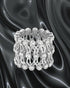 Statement 92.5 Sterling Silver Ring with Clear CZ Stones - Sitarahub Sitarahub,