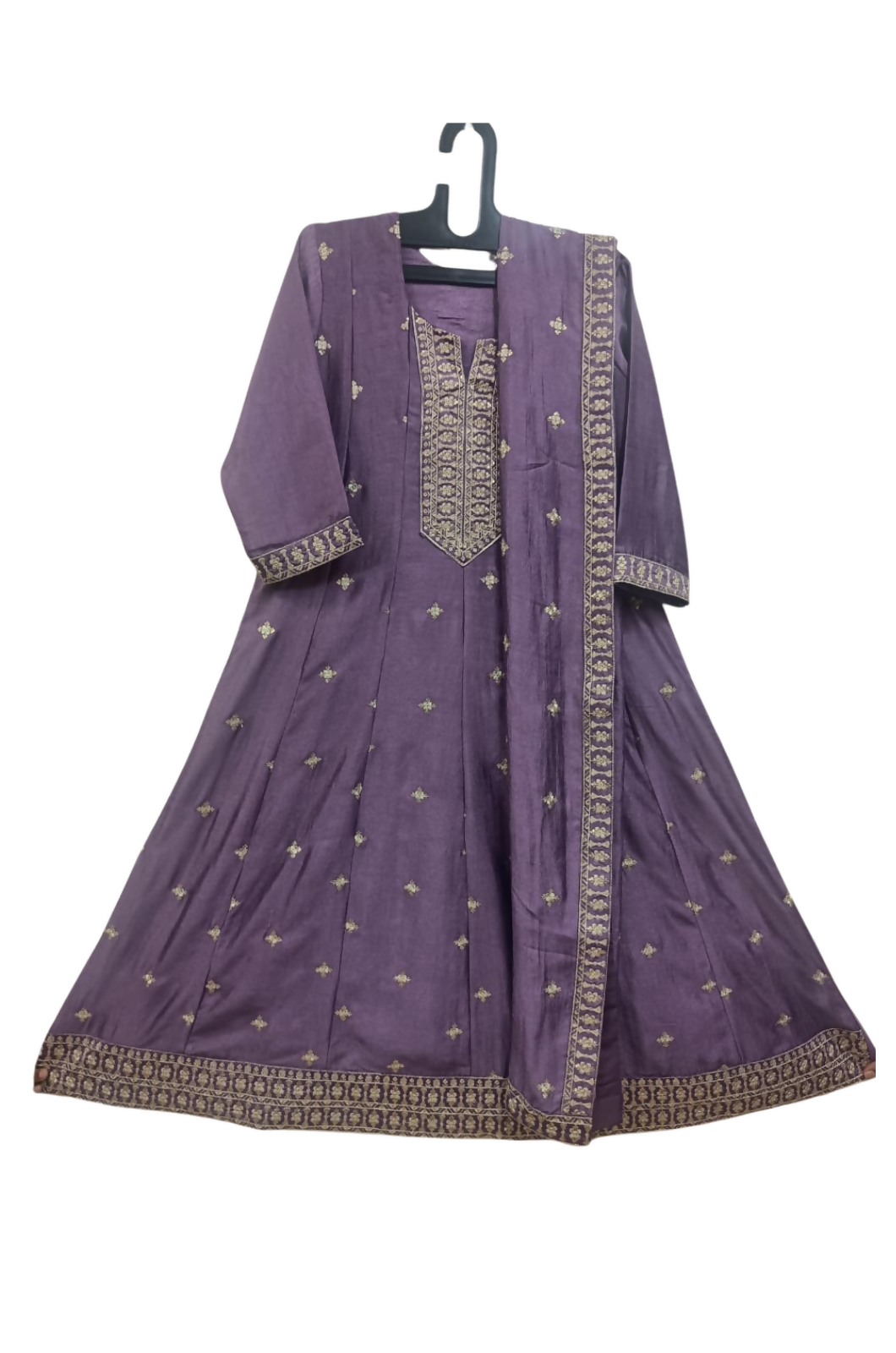 Plush Purple Anarkali Churidar Suit