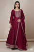 Deep Maroon Anarkali Churidar Suit