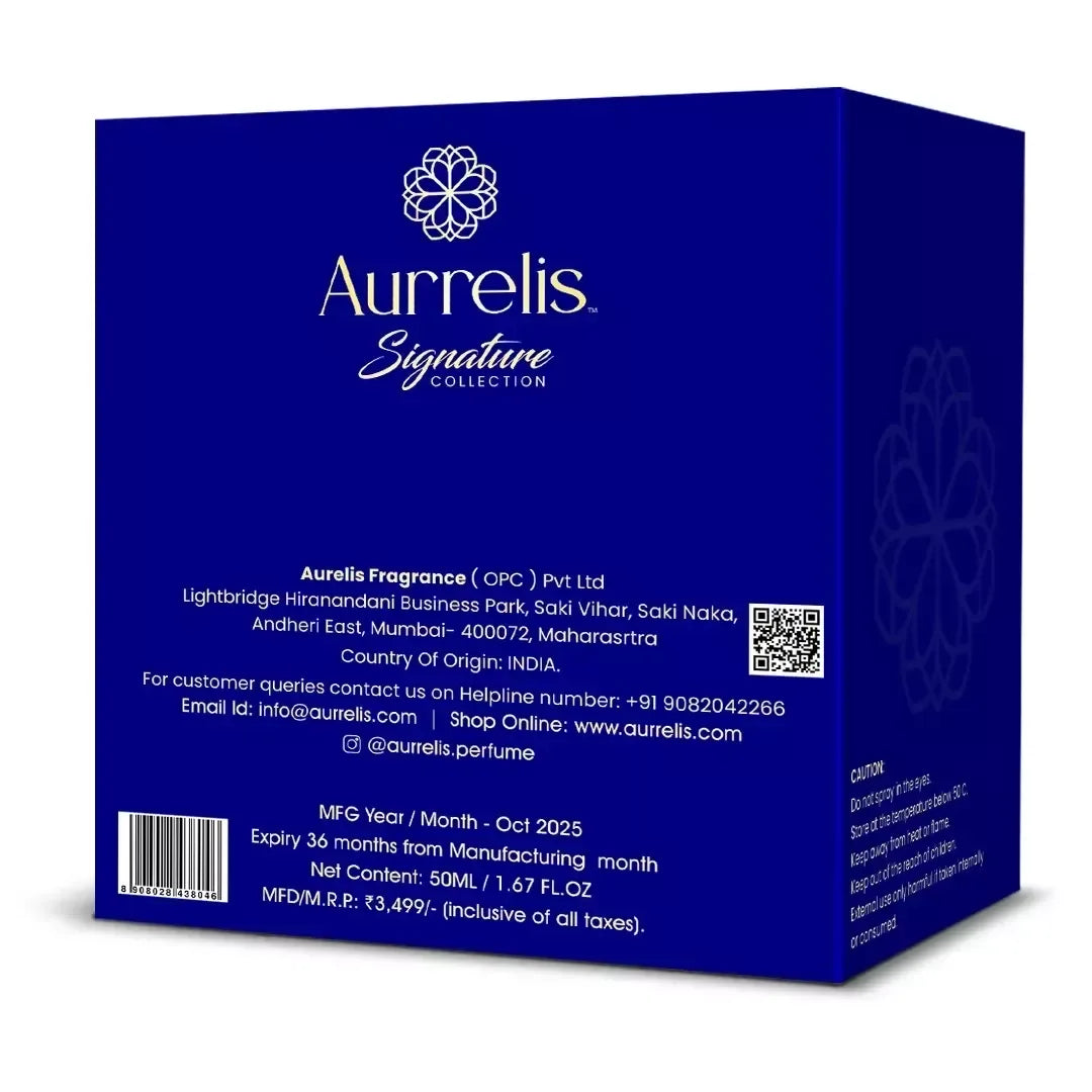 Aurrelis Signature Flame & Amber for Women| Long Lasting Luxury Fragrance | Warm Amber & Woody Notes | Extrait De Parfum – 50 ml - Sitarahub